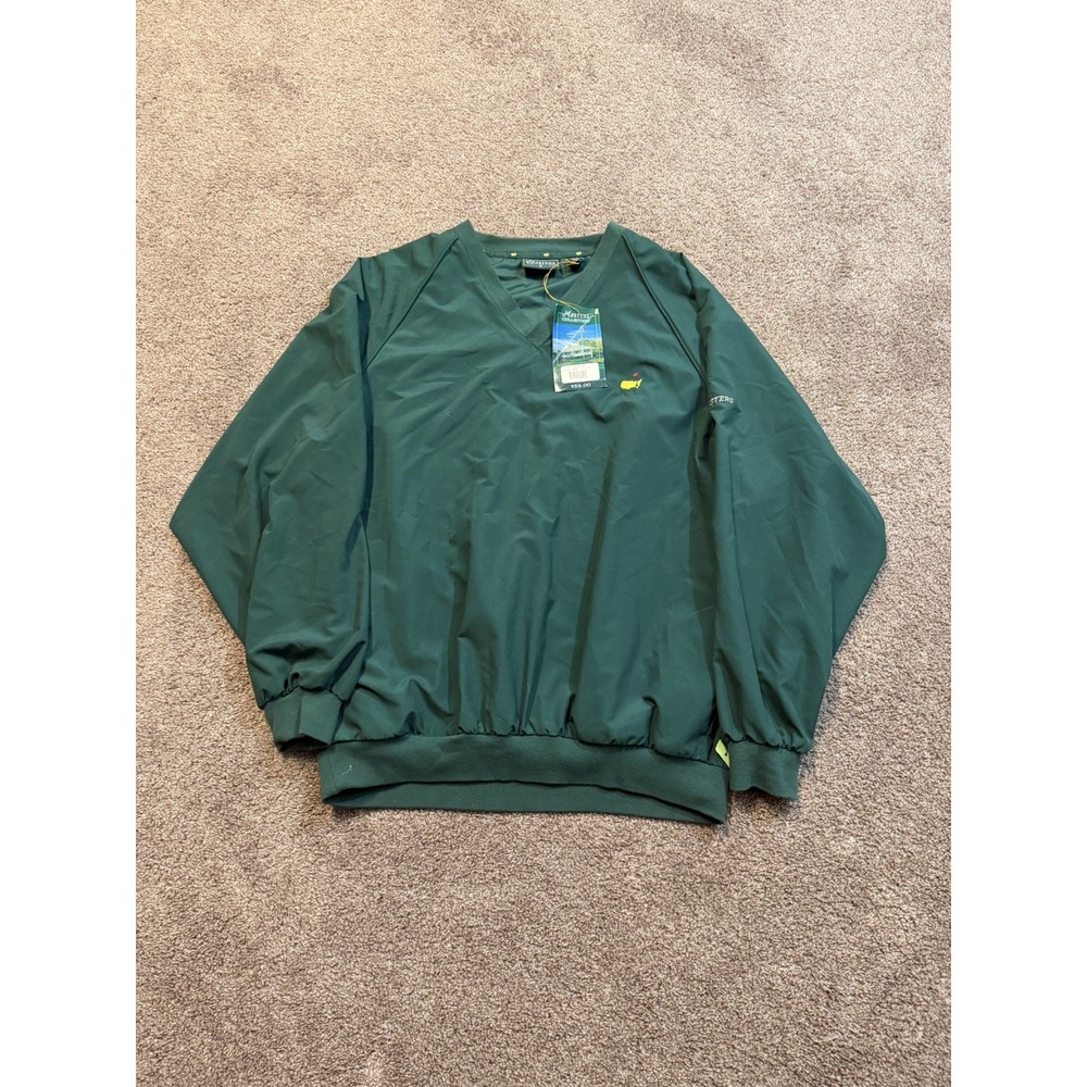 NWT 90's/00's Vintage Masters Collection Green Microfiber Pullover Augusta Golf